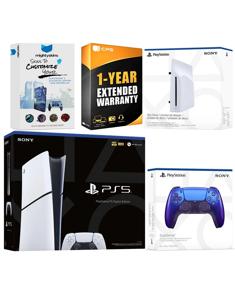 Sony PlayStation 5 Slim Digital Bundle with Disc Drive, Extra