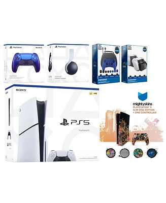 Sony Playstation 5 Slim Disc with White Pulse Headset