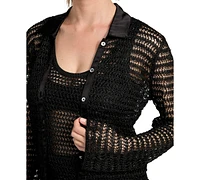 Guess Women's Bella Embellished Knit Shirt