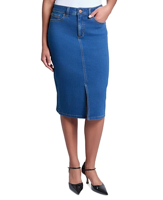 Jones New York Petite Lexington Denim Pencil Skirt