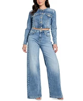 Guess Women's Gemma Cropped Denim Jacket