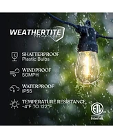 Ambience Pro Heavy Duty Solar-Powered Led Outdoor String Lights with 15 Hooks, 1W, Soft White (27 ft.)