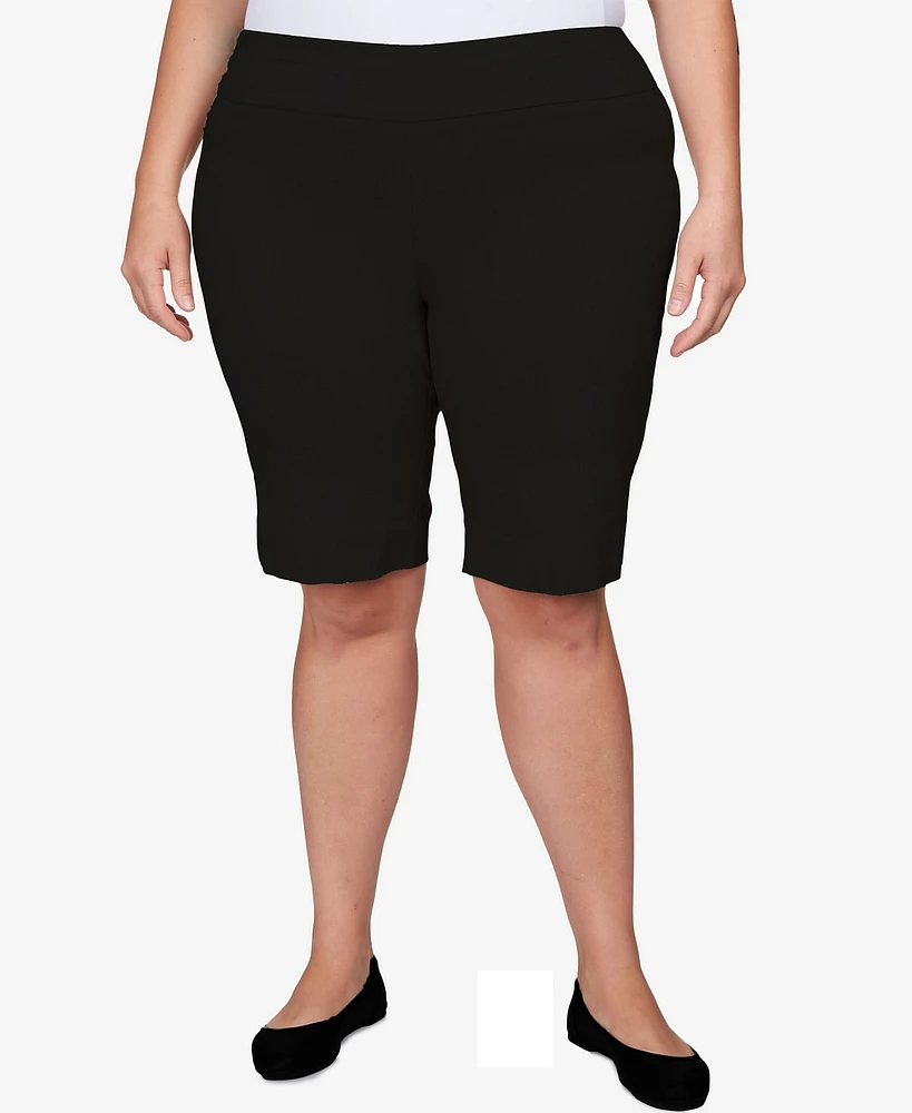 Ruby Rd. Plus Pull On Tech Bermuda Shorts