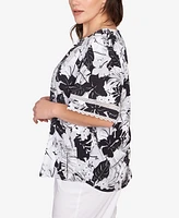 Ruby Rd. Plus Tropical Layered Print Top