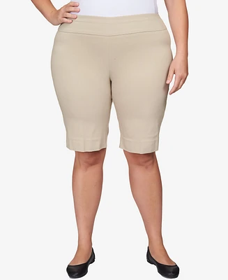 Ruby Rd. Plus Pull On Tech Bermuda Shorts