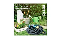 Kotto 100' Expandable Water Garden Hose: 10 Spray Nozzles, Solid Brass Connector, Leak-Proof Design