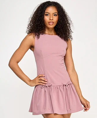 Seni & Cade Juniors' Sleeveless Drop-Waist Fit Flare Dress
