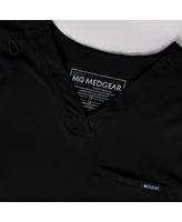 Medgear Women's Liliana Scrubs Set with 4-Pocket Top and Slim Straight Leg Pants