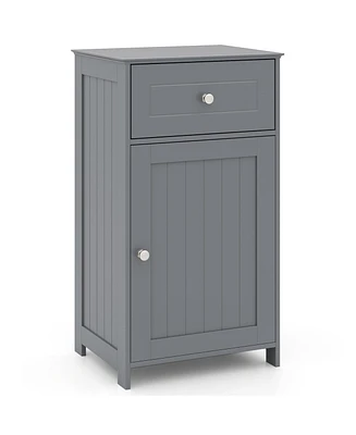 Slim Bathroom Storage Cabinet – Drawer, Single Door & Adjustable Shelf