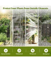 Spacious Walk-In Garden Greenhouse with Polycarbonate Panels & Integrated Rain Gutters