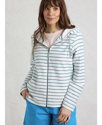 Weird Fish Women's Striped Full Zip Hoodie