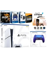 Sony Playstation 5 Slim Disc with Call of Duty: Black Ops 6, Extra Volcanic Red Controller, Gamer Starter Pack, Charge Dock and MightySkins Voucher +