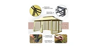 10 Feet x 13 Feet Tent Canopy Shelter with Removable Netting Sidewall