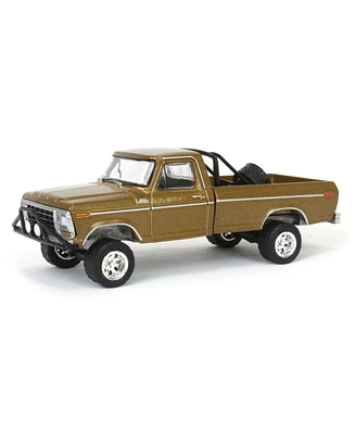 1/64 1979 F250 Ranger Lifted Rollbar Mounted Spare Gold All Terrain 16
