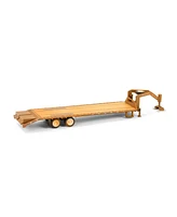 1/64 Weathered Gooseneck Trailer with Red & White Conspicuity Stripes 30522