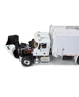 First Gear 1/34 White Mack Granite Mp w/ McNeilus Rear Load Refuse Truck & Trash Cans 10-4213