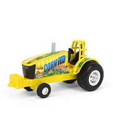 Ertl 1/64 Corn Fed Racing Yellow Pulling Tractor Collect N Play