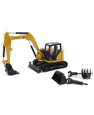 Cat Caterpillar 308 Cr Next Generation Mini Hydraulic Excavator with Work Tools and Operator High Line Series 1/50 Model by Diecast Masters