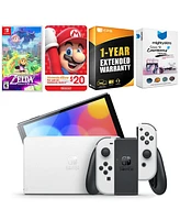 Nintendo Switch White Oled Console with The Legend Of Zelda Echoes Of Wisdom, Nintendo $20 eShop Gift Card