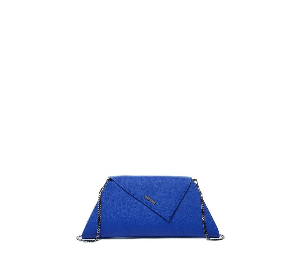 Susu Leather Clutch Bag Evening Purse Crossbody Cobalt Blue Unique Women's Handbag