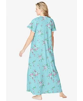 Only Necessities Women's Long Pintuck Knit Gown