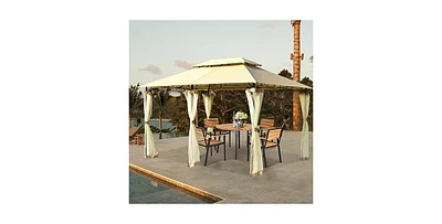 10 Feet x 13 Feet Tent Canopy Shelter with Removable Netting Sidewall