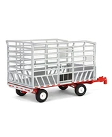 1/64 Bale Throw Wagon, Silver & Red Greenlight Down on the Farm Series 9