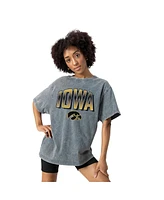 Gameday Couture Women's Gray Iowa Hawkeyes Snow Washed Relaxed Fit Classic T-Shirt