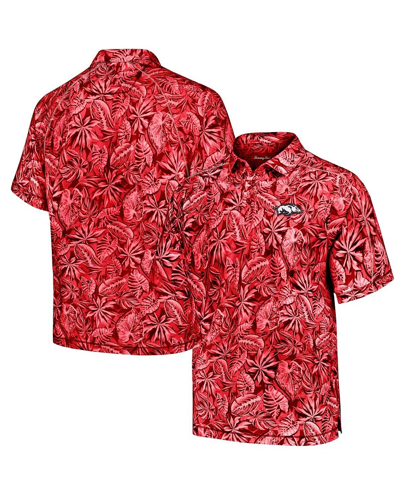 Tommy Bahama Men's Cardinal Arkansas Razorbacks Tropical Score IslandZone Polo Shirt