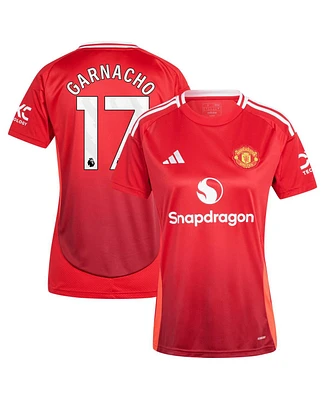 Adidas Women's Alejandro Garnacho Red Manchester United 2024/25 Home Replica Player Jersey
