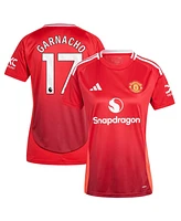 Adidas Women's Alejandro Garnacho Red Manchester United 2024/25 Home Replica Player Jersey