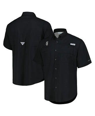 Columbia Men's Black Chicago White Sox Tamiami Omni-Shade Button-Down Shirt