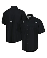 Columbia Men's Black Chicago White Sox Tamiami Omni-Shade Button-Down Shirt