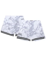 Mitchell & Ness Women's White Philadelphia 76ers Hardwood Classics Marble Shorts