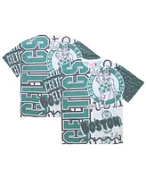 Mitchell & Ness Men's White Boston Celtics Jumbotron 2.0 Sublimated T-Shirt