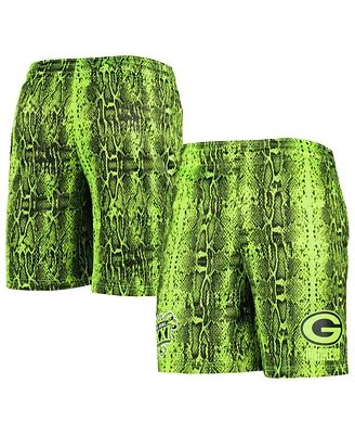 New Era Men's Neon Green Bay Packers Summer Pop Shorts