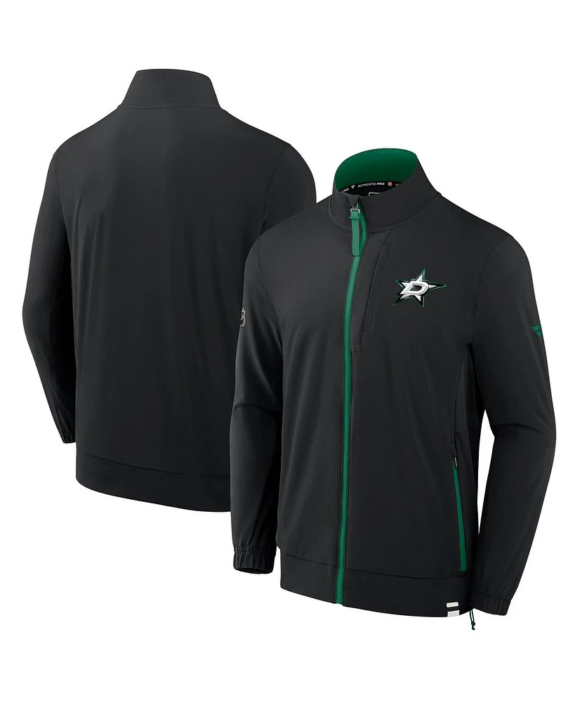 Fanatics Men's Black Dallas Stars Authentic Pro Rink Coaches Full-Zip Jacket