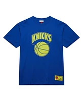 Mitchell & Ness Men's Blue New York Knicks Hardwood Classics Neon Nights Premium T-Shirt