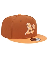 New Era Men's Brown Athletics Spring Color Two-Tone 9FIFTY Snapback Hat