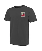 Image One Men's Graphite Alabama Crimson Tide Comfort Colors Minimal Vista Distressed Graphics T-Shirt