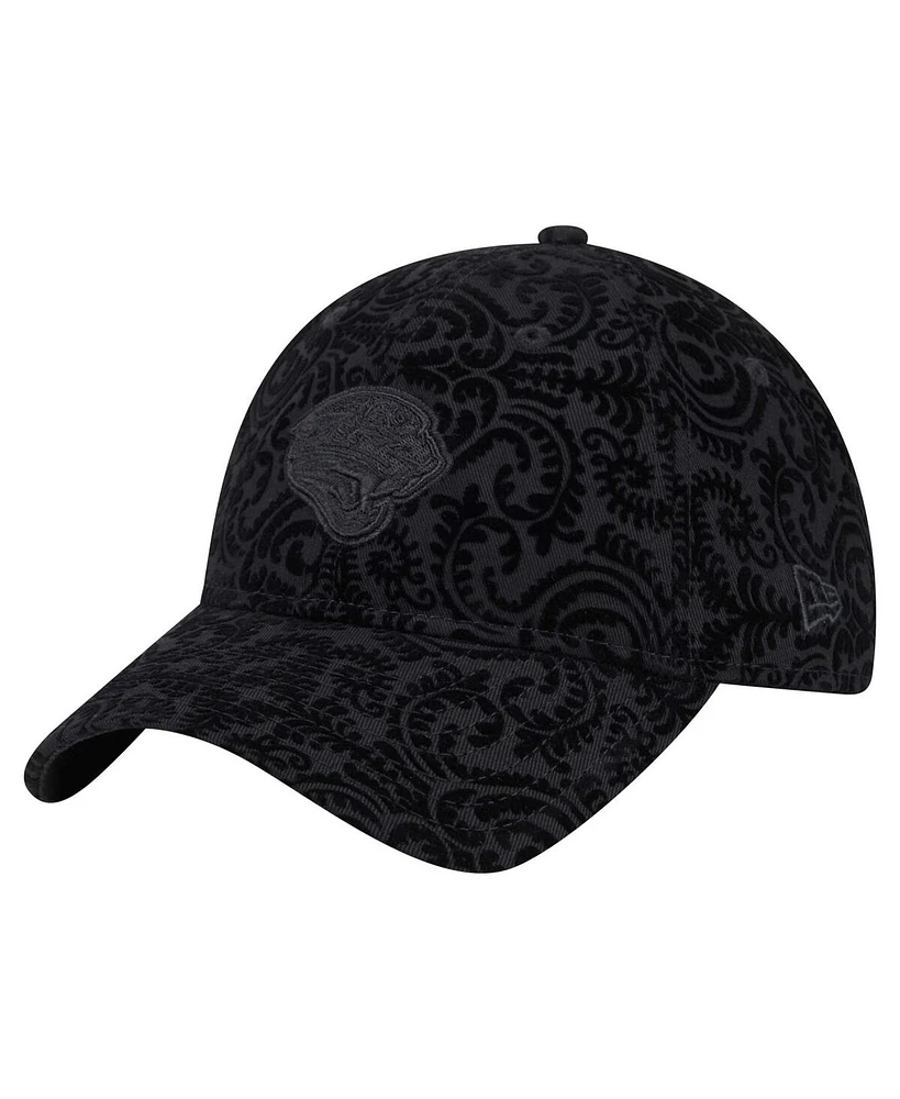 New Era Women's Black Jacksonville Jaguars Throwback Flair 9TWENTY Adjustable Hat