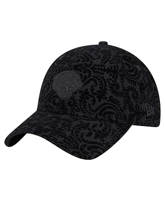 New Era Women's Black Jacksonville Jaguars Throwback Flair 9TWENTY Adjustable Hat