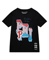Mitchell & Ness Women's Black Philadelphia Phillies Stateside Pastel T-Shirt