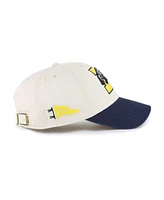 '47 Brand Men's Cream Michigan Wolverines Grand Stand Clean Up Adjustable Hat