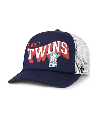 '47 Brand Men's Navy Minnesota Twins Meander Foam Trucker Snapback Hat