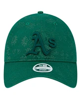 New Era Women's Green Athletics Tonal Floral 9TWENTY Adjustable Hat