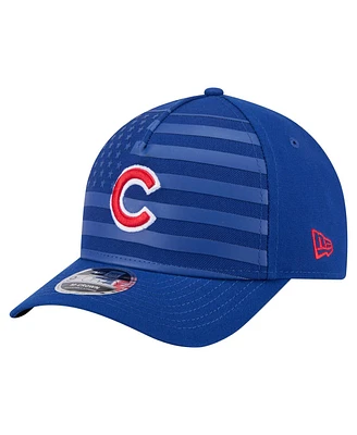 New Era Men's Royal Chicago Cubs American Flag 9FORTY M-Crown A-Frame Adjustable Hat