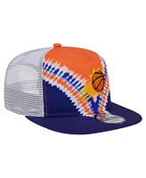 New Era Men's Purple/Orange Phoenix Suns Throwback Dye Golfer Snapback Hat