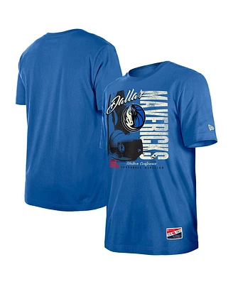 New Era Men's Blue Dallas Mavericks Distressed Throwback Vintage Color Pack T-Shirt