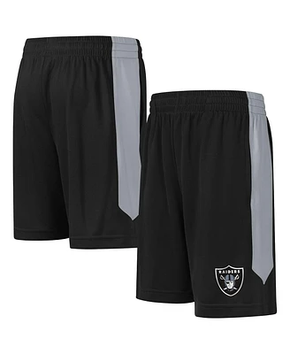 Outerstuff Big Boys and Girls Black Las Vegas Raiders Fashion Shorts